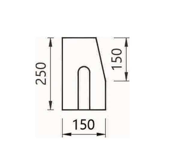Obrubník cestný 15x25x50 - sivá - 40ks